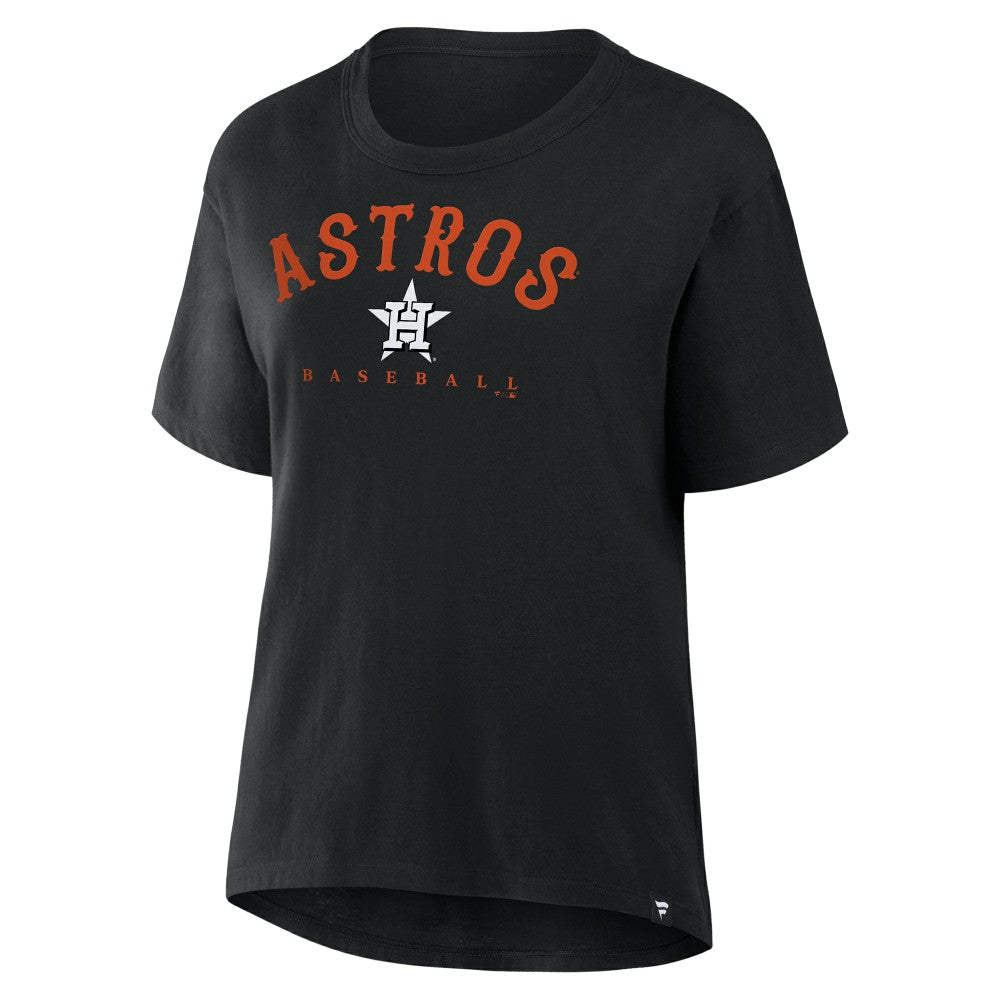 Houston Astros Fanatics Women's Relaxed Fit Legacy T-Shirt - Black T-shirts