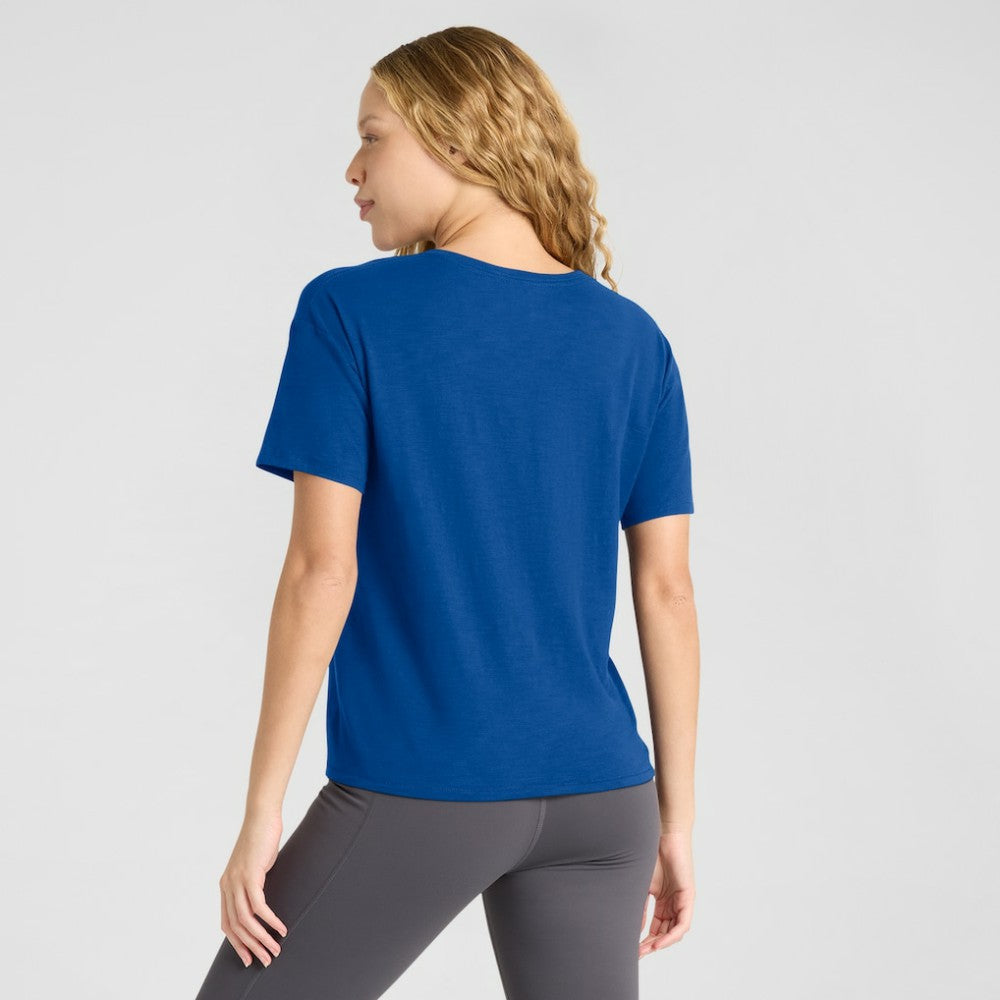 Texas Rangers Fanatics Women's Fan Fave Stadium Slub Boxy T-Shirt - Royal T-shirts