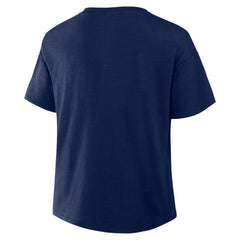 Atlanta Braves Fanatics Women's Fan Fave Stadium Slub Boxy T-Shirt - Navy T-shirts