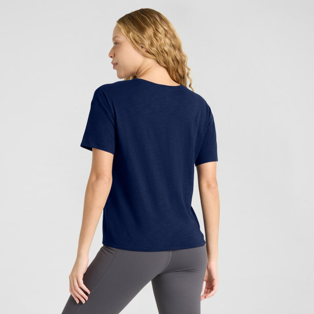 Atlanta Braves Fanatics Women's Fan Fave Stadium Slub Boxy T-Shirt - Navy T-shirts