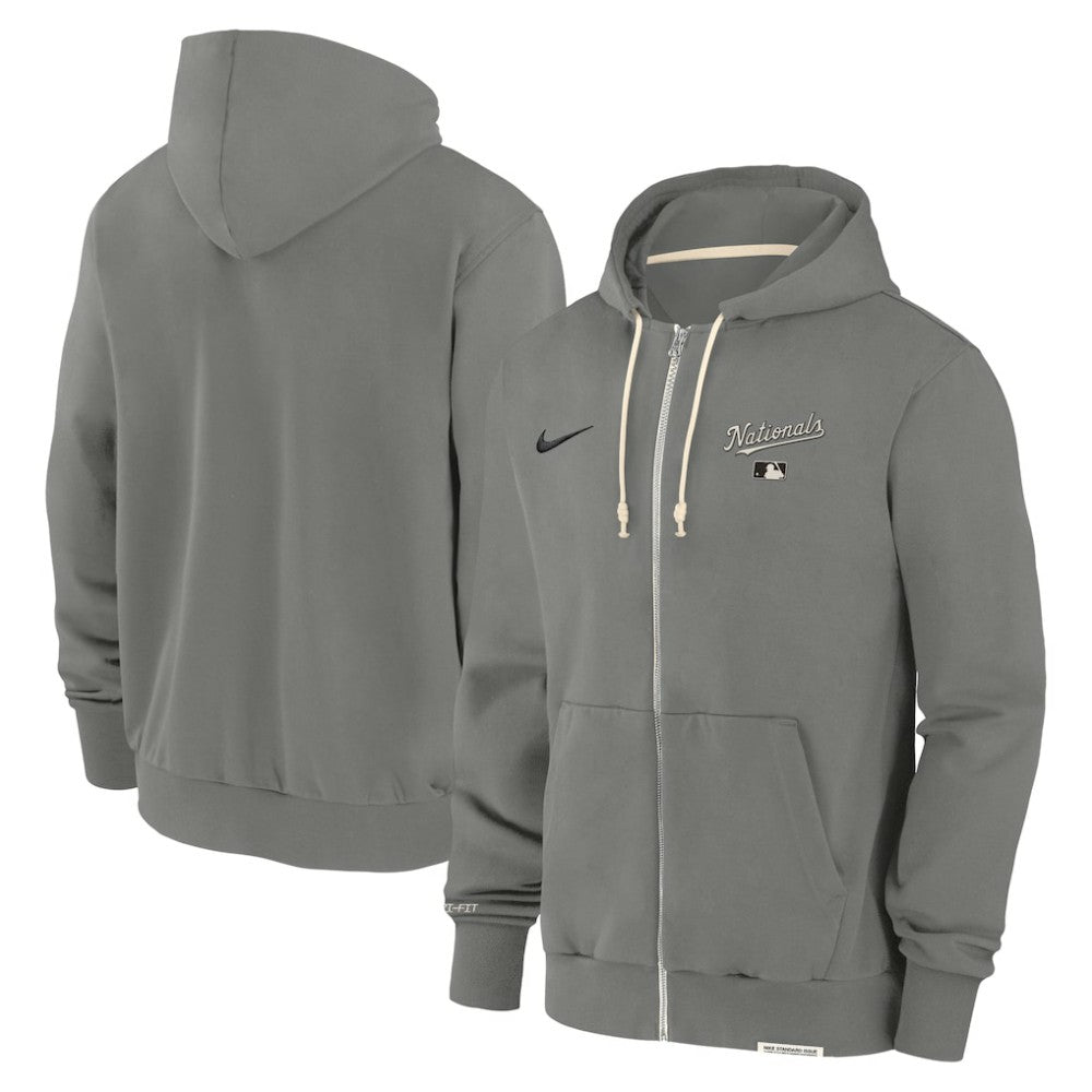 Washington Nationals Nike Authentic Collection Travel Performance Full-Zip Hoodie - Charcoal Hoodies