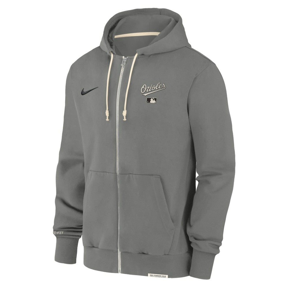 Baltimore Orioles Nike Authentic Collection Travel Performance Full-Zip Hoodie - Charcoal Hoodies