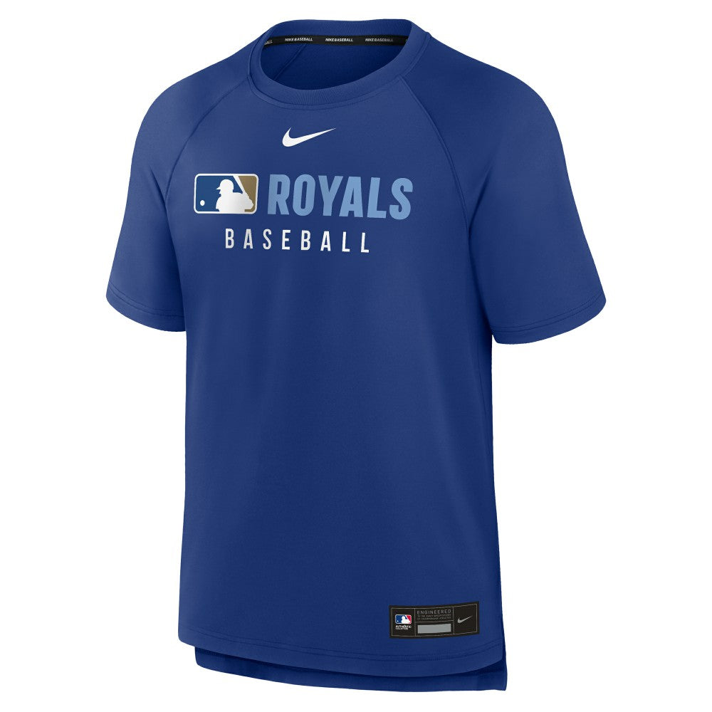 Kansas City Royals Nike Authentic Collection Pregame Raglan Dri-FIT T-Shirt - Royal T-shirts