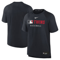 Minnesota Twins Nike Authentic Collection Pregame Raglan Dri-FIT T-Shirt - Navy T-shirts