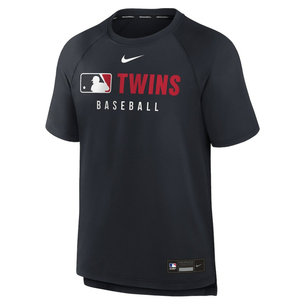 Minnesota Twins Nike Authentic Collection Pregame Raglan Dri-FIT T-Shirt - Navy T-shirts