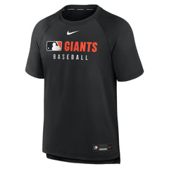 San Francisco Giants Nike Authentic Collection Pregame Raglan Dri-FIT T-Shirt - Black T-shirts