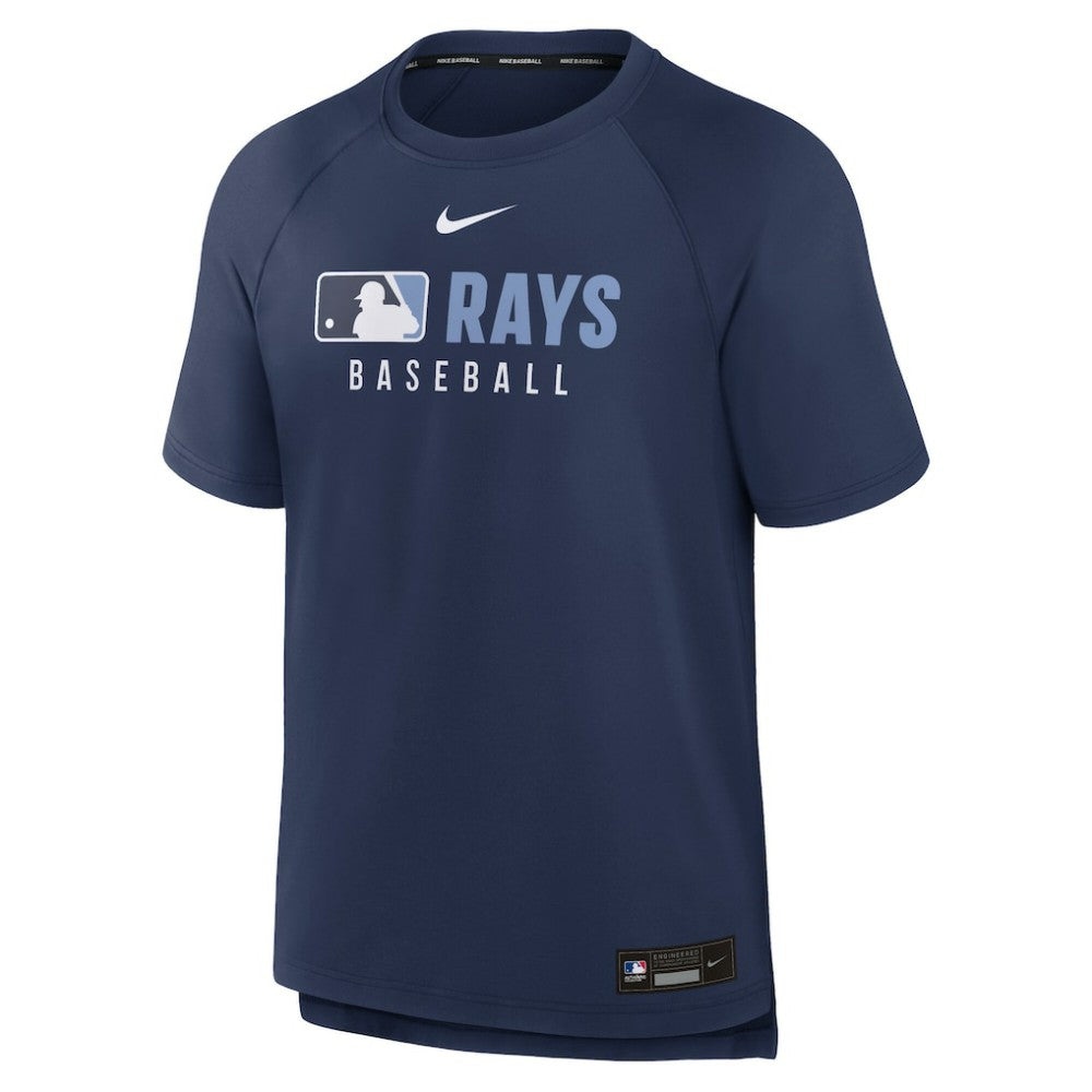Tampa Bay Rays Nike Authentic Collection Pregame Raglan Dri-FIT T-Shirt - Navy T-shirts