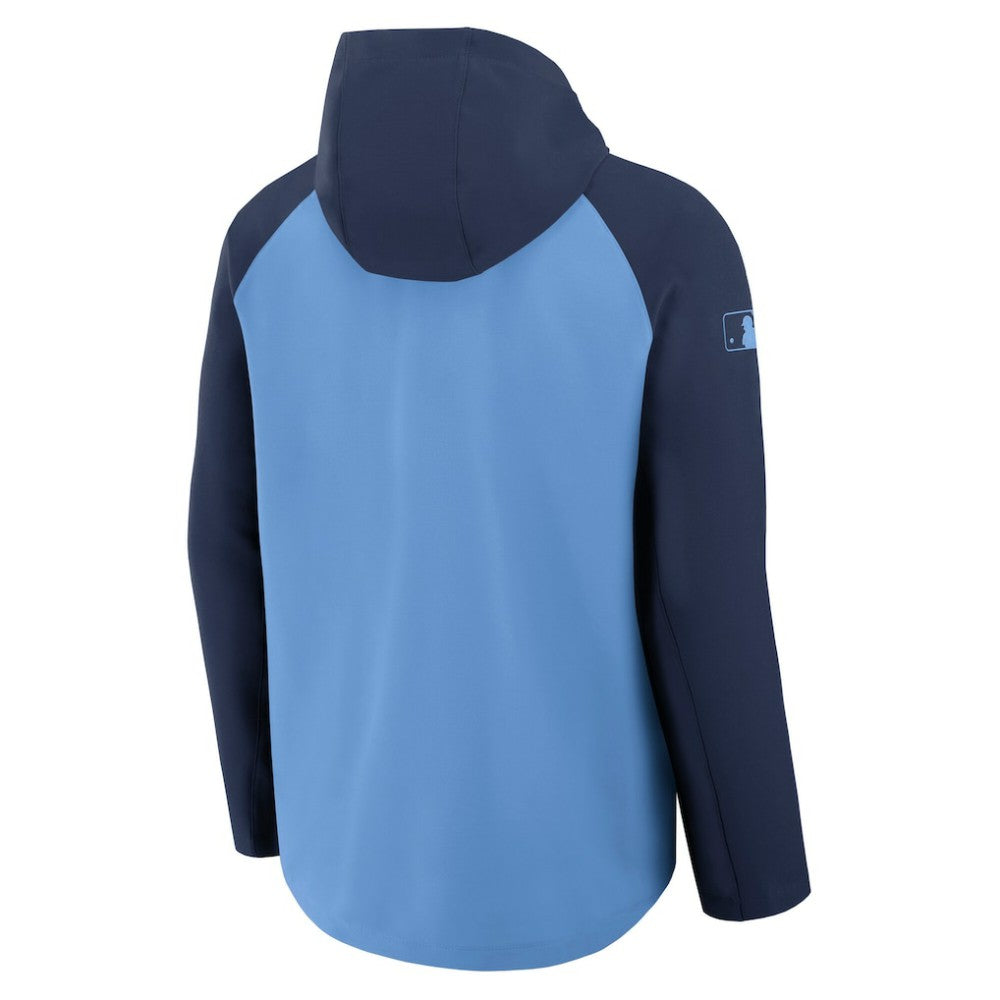 Tampa Bay Rays Nike Authentic Collection Raglan Performance Full-Zip Jacket - Light Blue/Navy Jackets