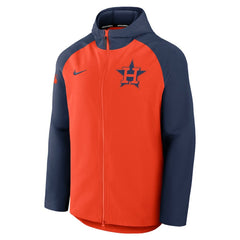 Houston Astros Nike Authentic Collection Raglan Performance Full-Zip Jacket - Orange/Navy Jackets