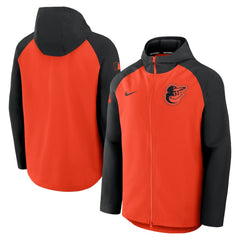 Baltimore Orioles Nike Authentic Collection Raglan Performance Full-Zip Jacket - Orange/Black Jackets