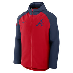 Atlanta Braves Nike Authentic Collection Raglan Performance Full-Zip Jacket - Red/Navy Jackets