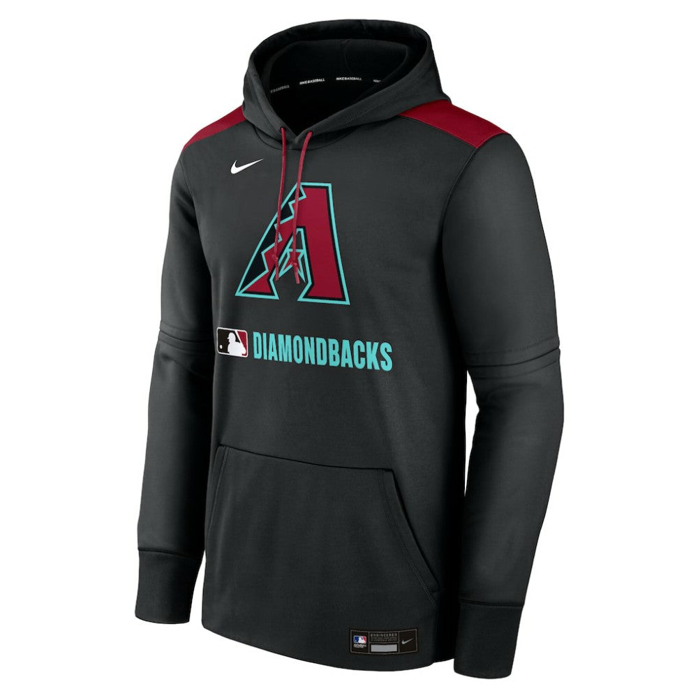 Arizona Diamondbacks Nike Authentic Collection Performance Pullover Hoodie - Black Hoodies