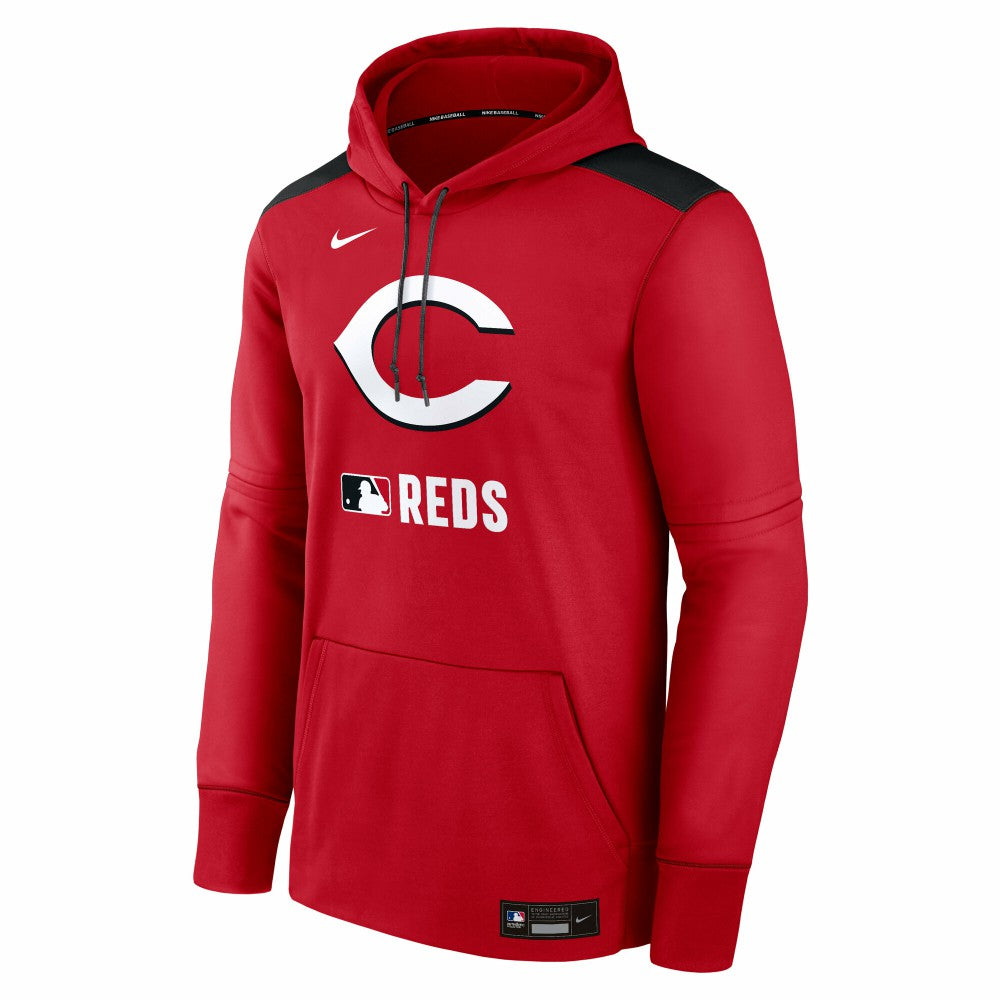 Cincinnati Reds Nike Authentic Collection Performance Pullover Hoodie - Red Hoodies