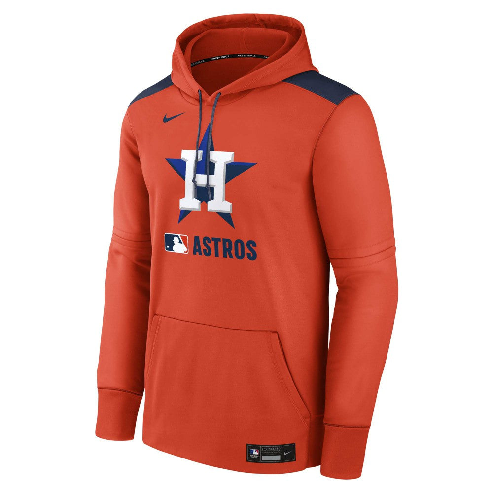 Houston Astros Nike Authentic Collection Performance Pullover Hoodie - Orange Hoodies