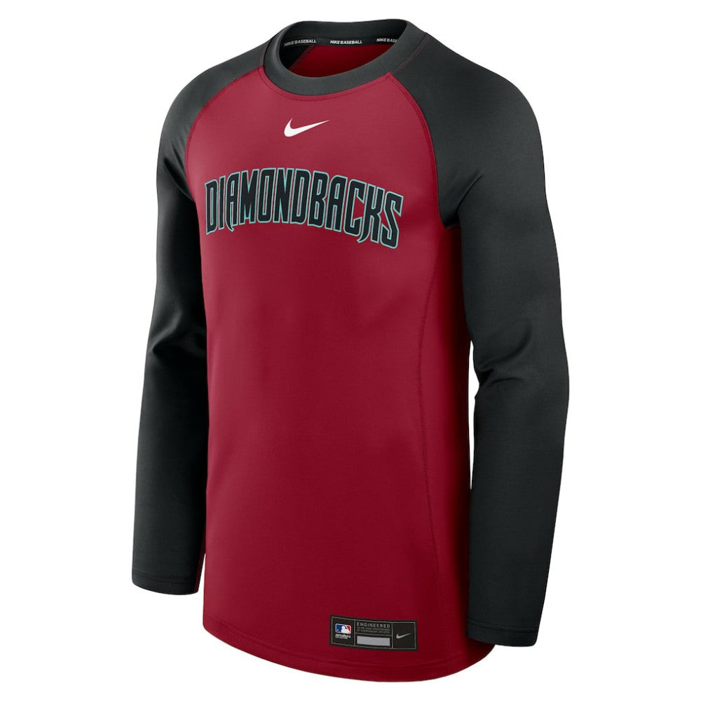 Arizona Diamondbacks Nike Authentic Collection Game Time Raglan Dri-FIT Long Sleeve T-Shirt - Red/Black T-shirts
