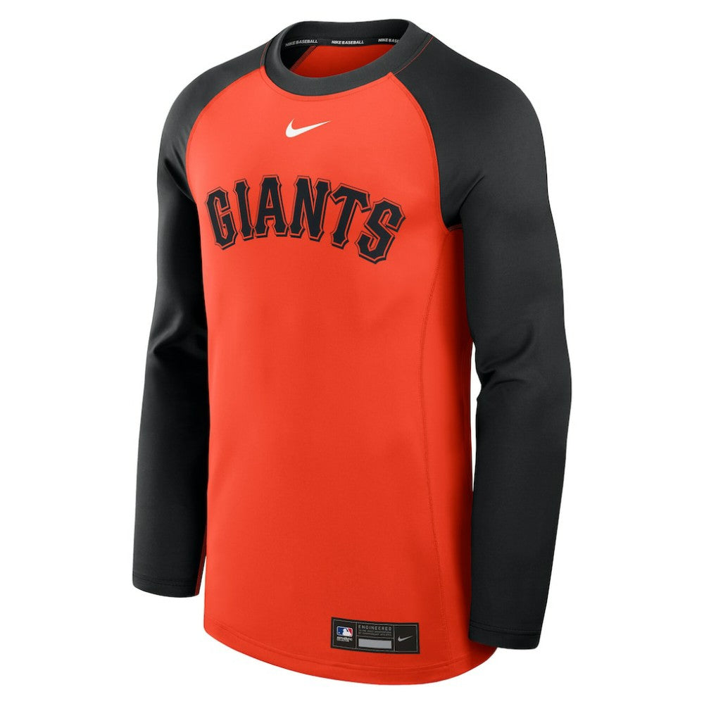 San Francisco Giants Nike Authentic Collection Game Time Raglan Dri-FIT Long Sleeve T-Shirt - Orange/Black T-shirts