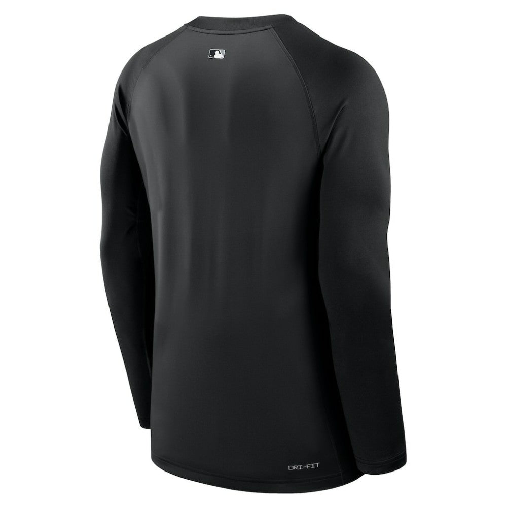 Chicago White Sox Nike Authentic Collection Game Time Raglan Dri-FIT Long Sleeve T-Shirt - Black T-shirts