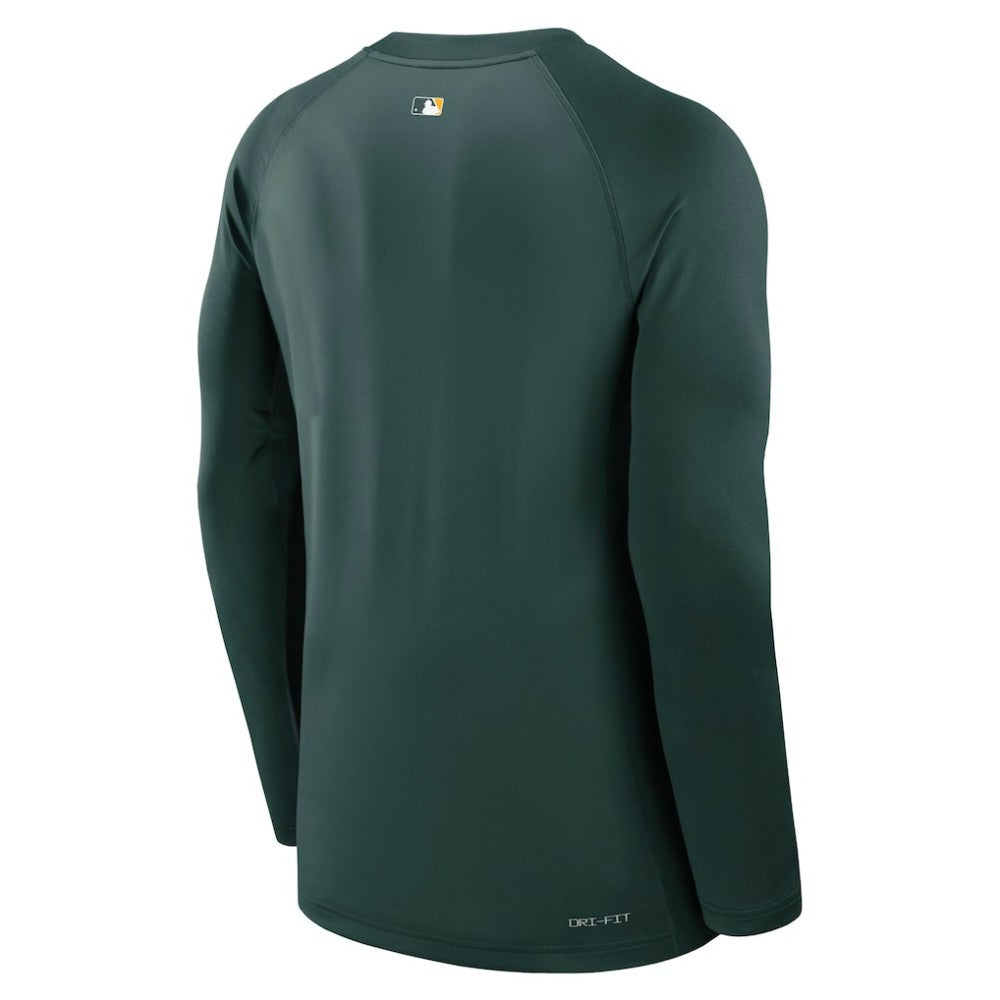 Athletics Nike Authentic Collection Game Time Raglan Dri-FIT Long Sleeve T-Shirt - Green T-shirts