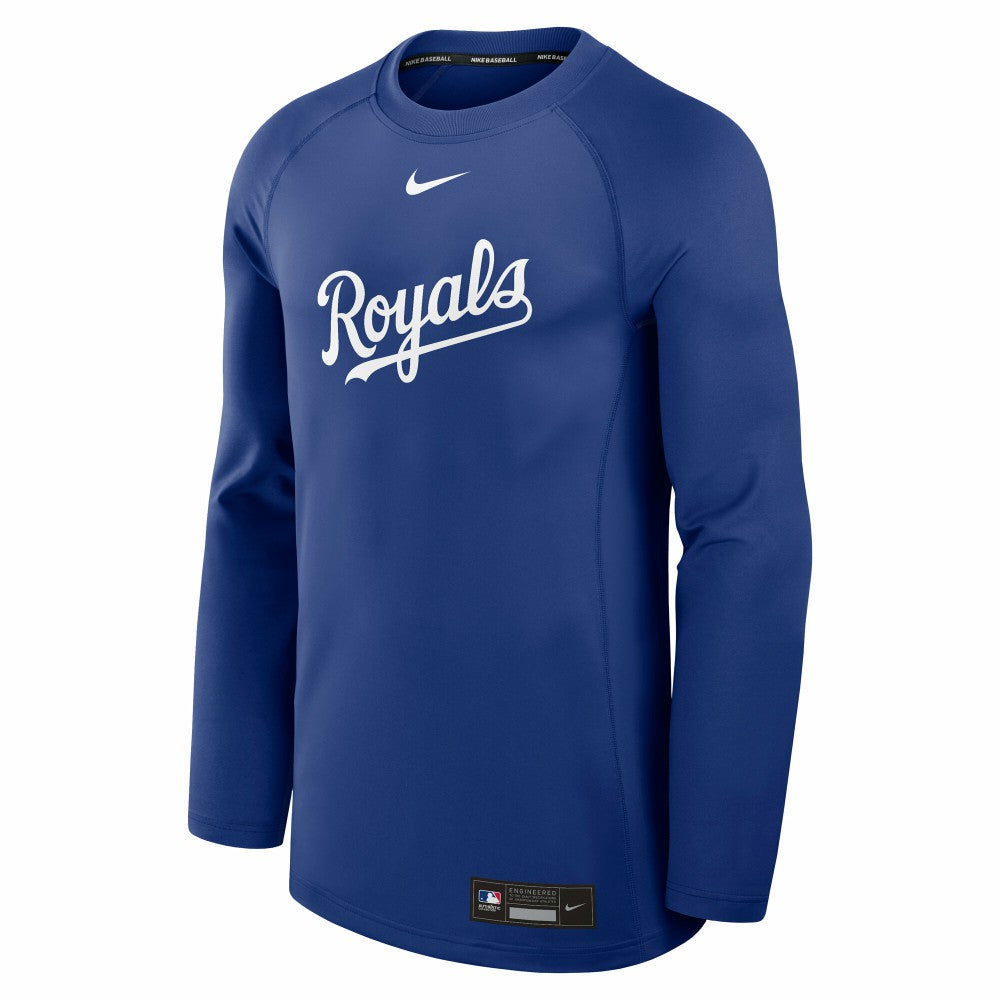 Kansas City Royals Nike Authentic Collection Game Time Raglan Dri-FIT Long Sleeve T-Shirt - Royal T-shirts