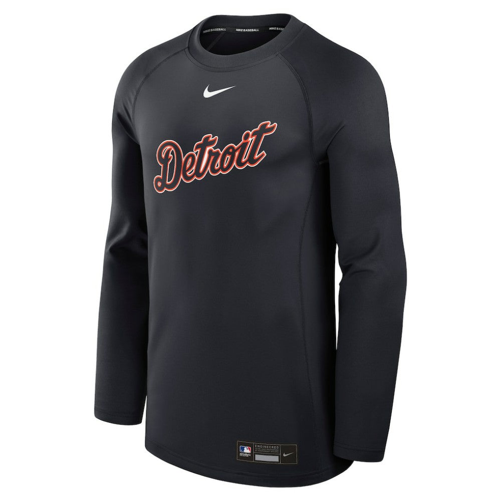 Detroit Tigers Nike Authentic Collection Game Time Raglan Dri-FIT Long Sleeve T-Shirt - Navy T-shirts