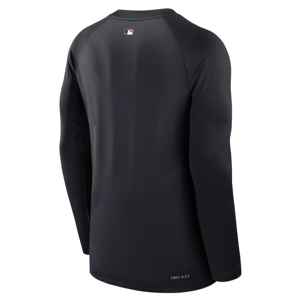 Detroit Tigers Nike Authentic Collection Game Time Raglan Dri-FIT Long Sleeve T-Shirt - Navy T-shirts