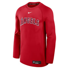 Los Angeles Angels Nike Authentic Collection Game Time Raglan Dri-FIT Long Sleeve T-Shirt - Red T-shirts