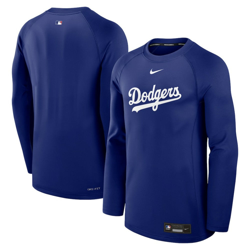 Los Angeles Dodgers Nike Authentic Collection Game Time Raglan Dri-FIT Long Sleeve T-Shirt - Royal T-shirts