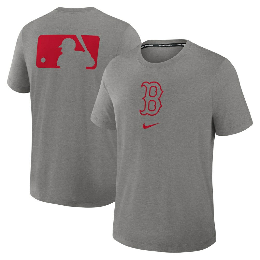 Boston Red Sox Nike Authentic Collection Early Work Tri-Blend Dri-FIT T-Shirt - Heather Charcoal T-shirts