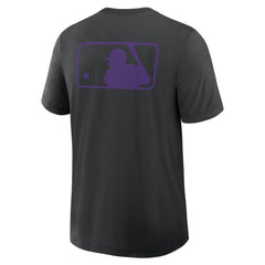 Colorado Rockies Nike Authentic Collection Early Work Tri-Blend Dri-FIT T-Shirt - Black T-shirts