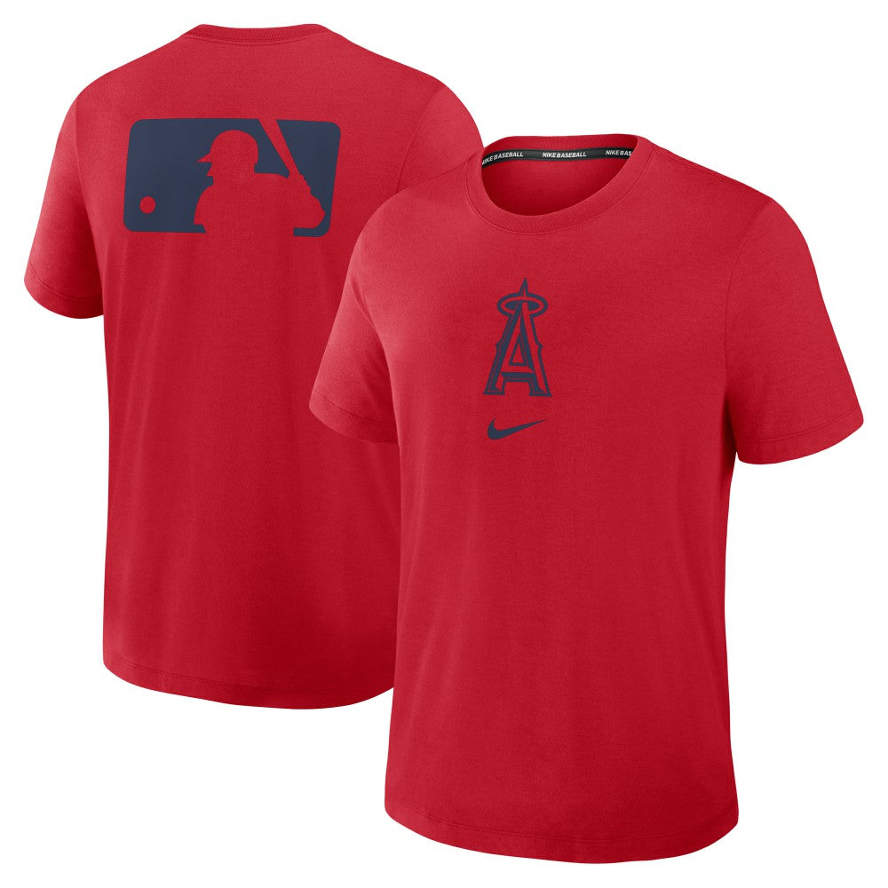 Los Angeles Angels Nike Authentic Collection Early Work Tri-Blend Dri-FIT T-Shirt - Red T-shirts