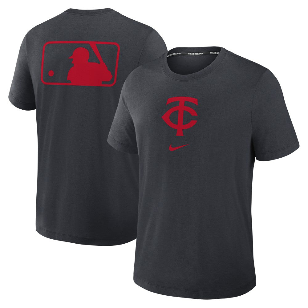 Minnesota Twins Nike Authentic Collection Early Work Tri-Blend Dri-FIT T-Shirt - Black T-shirts