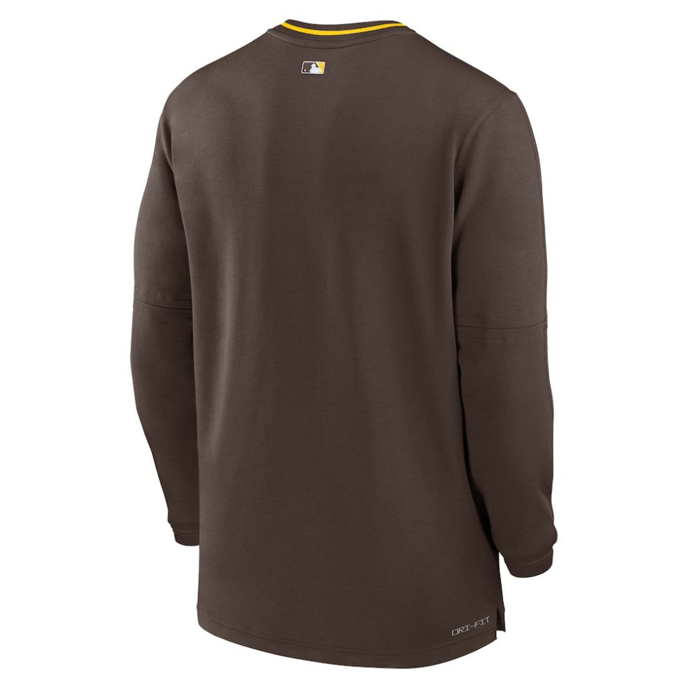 San Diego Padres Nike Authentic Collection Performance Half-Zip Top - Brown Tops