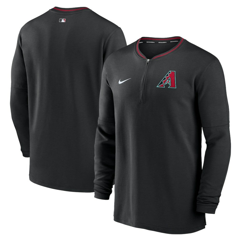 Arizona Diamondbacks Nike Authentic Collection Performance Half-Zip Top - Black Tops