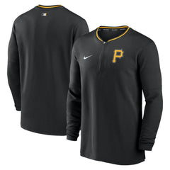 Pittsburgh Pirates Nike Authentic Collection Performance Half-Zip Top - Black Tops