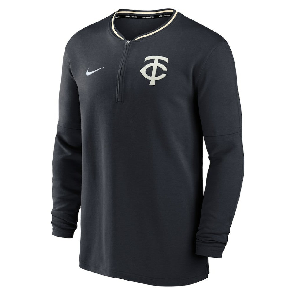 Minnesota Twins Nike Authentic Collection Dri-FIT Half-Zip Top - Navy Tops