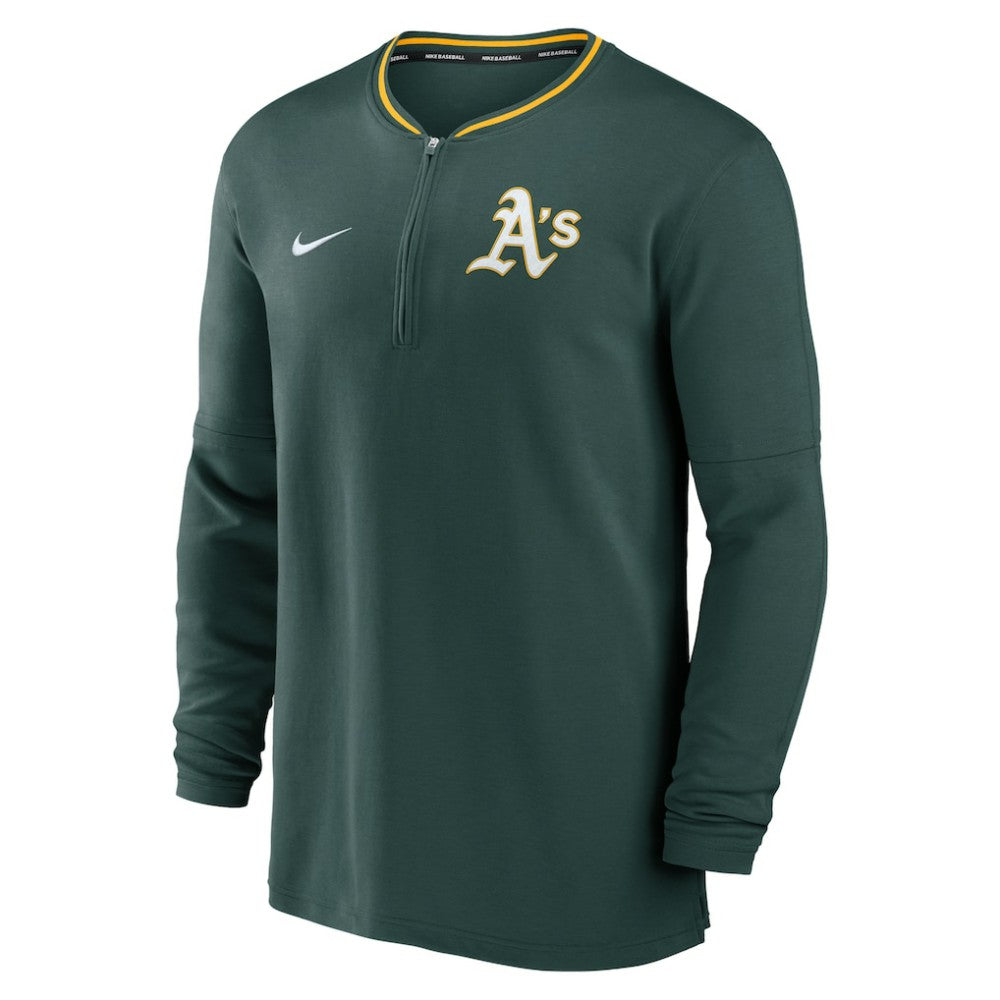 Athletics Nike Authentic Collection Performance Half-Zip Top - Green Tops