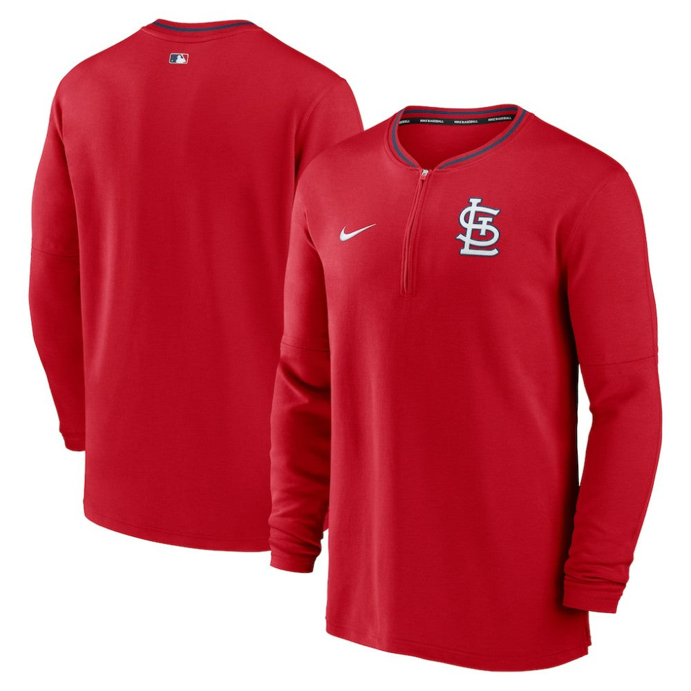 St. Louis Cardinals Nike Authentic Collection Performance Half-Zip Top - Red Tops