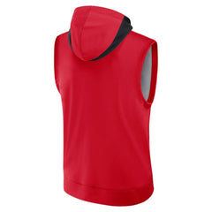 Washington Nationals Nike Authentic Collection Dri-FIT Sleeveless Hoodie - Red Hoodies