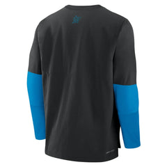Miami Marlins Nike Authentic Collection Player Dri-FIT Lightweight Pullover  - Black Pullover