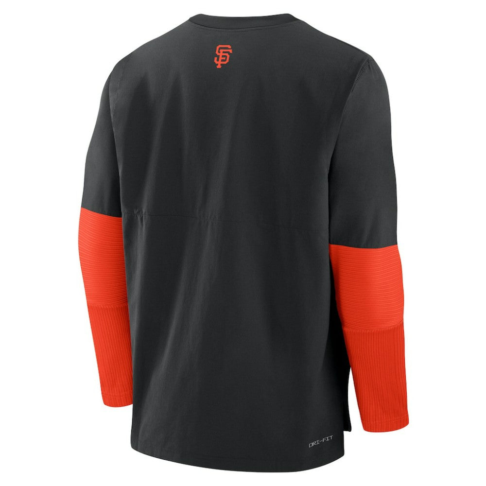 San Francisco Giants Nike Authentic Collection Player Dri-FIT Lightweight Pullover  - Black/Orange Pullover