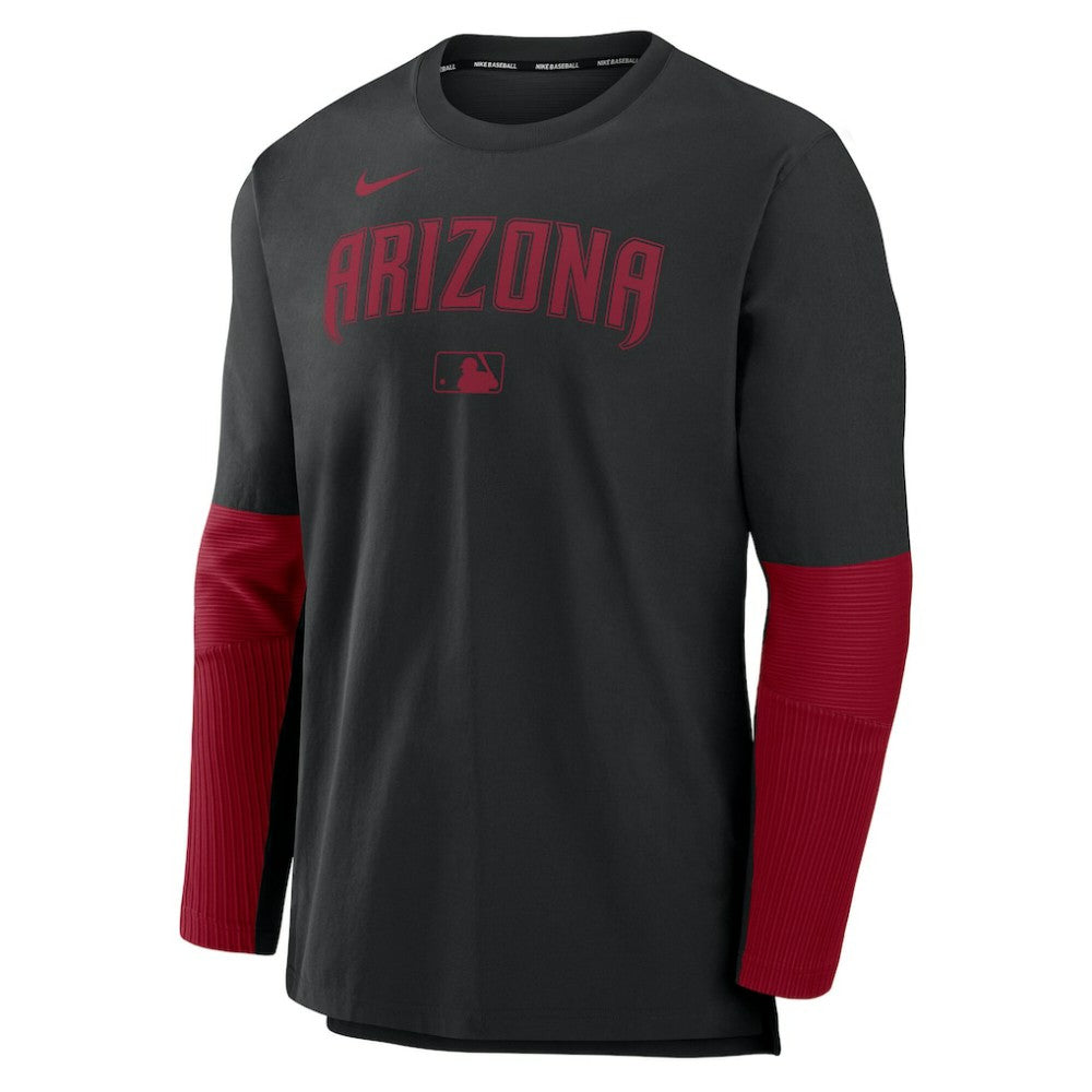 Arizona Diamondbacks Nike Authentic Collection Player Dri-FIT Lightweight Pullover  - Black/Red Pullover