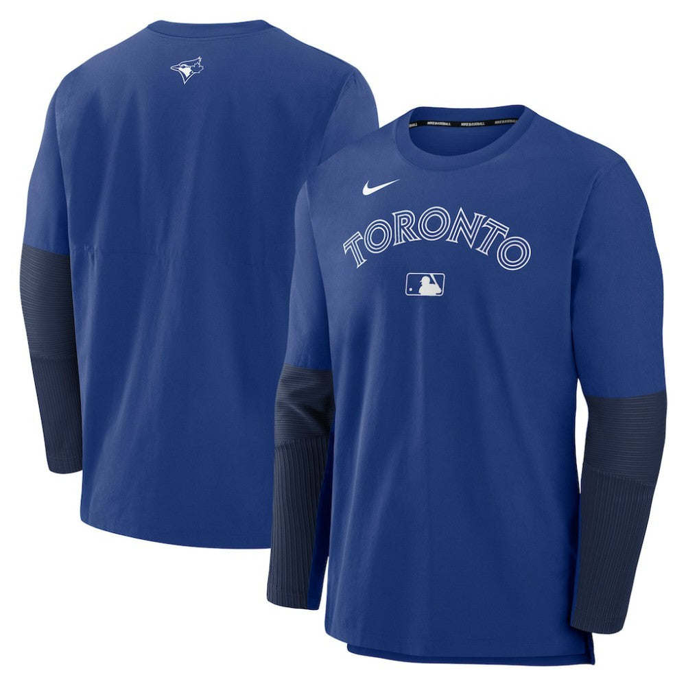 Toronto Blue Jays Nike Authentic Collection Player Dri-FIT Lightweight Pullover  - Royal/Navy Pullover
