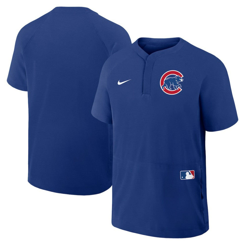 Chicago Cubs Nike Authentic Collection Raglan Short Sleeve Windshirt - Royal