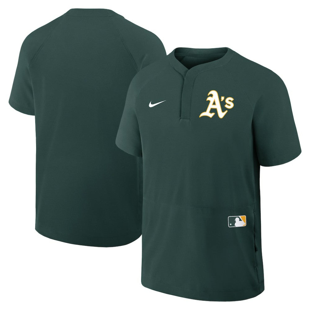 Athletics Nike Authentic Collection Raglan Short Sleeve Windshirt - Green