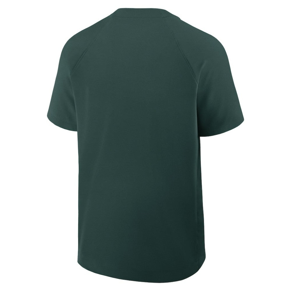 Athletics Nike Authentic Collection Raglan Short Sleeve Windshirt - Green