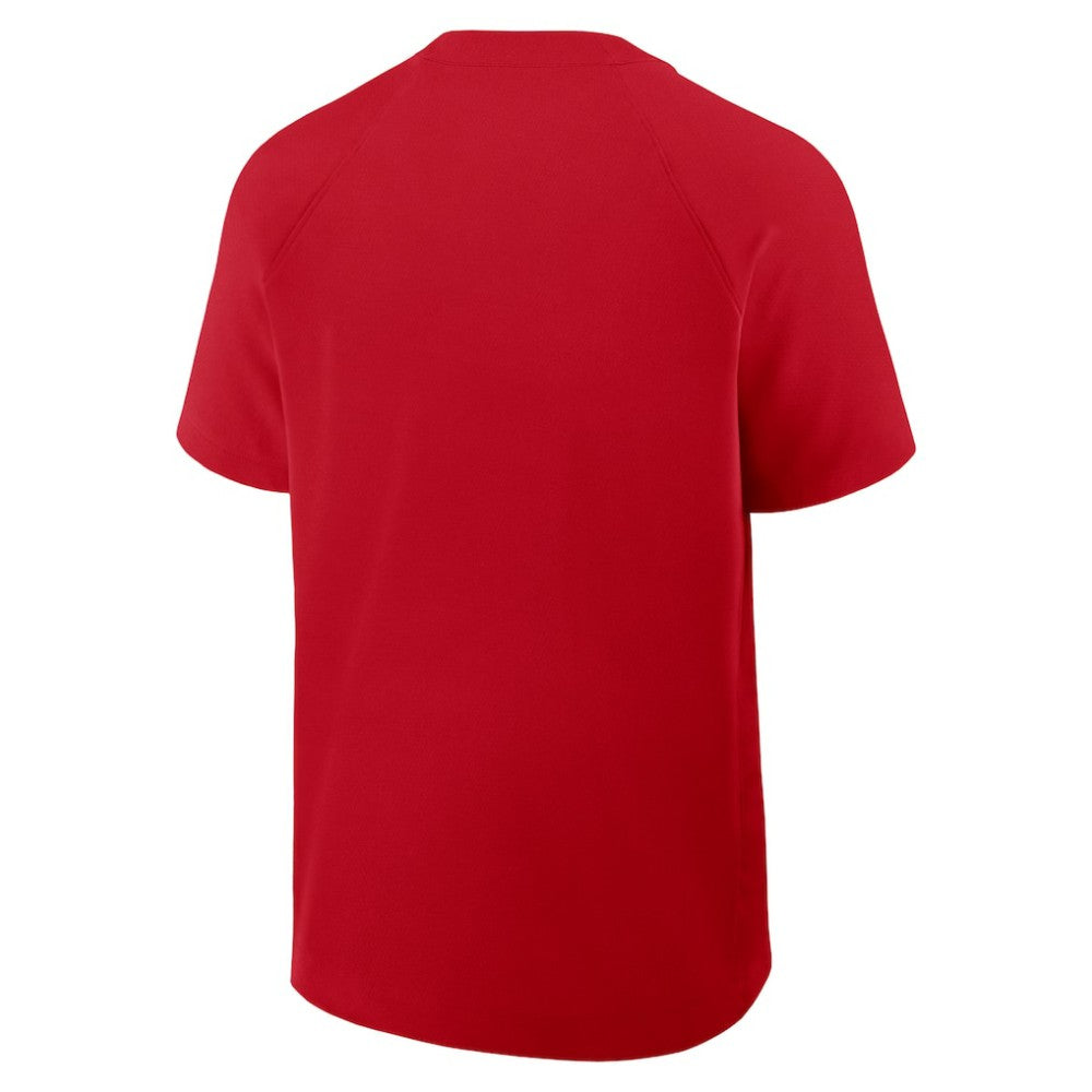 St. Louis Cardinals Nike Authentic Collection Raglan Short Sleeve Windshirt - Red