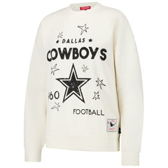 Dallas Cowboys Women's Lightweight 3.0 Logo Pullover Sweatshirt - Cream Pullover