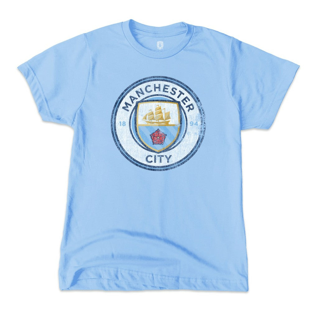 Manchester City 1863FC Youth Color Badge T-Shirt Sky Blue