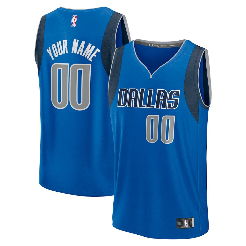Dallas Mavericks Fast Break Custom Jersey Icon Editi- Blue - Fanatics