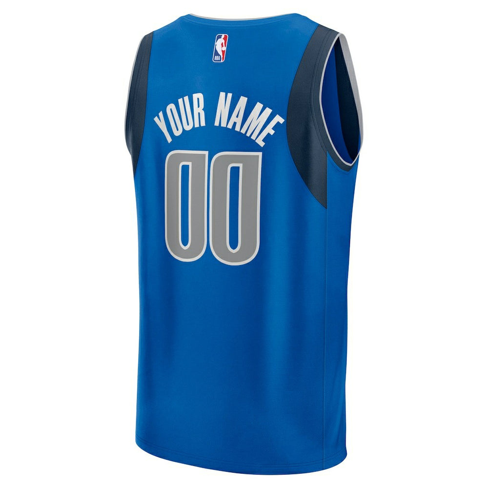Dallas Mavericks Fast Break Custom Jersey Icon Editi- Blue - Fanatics